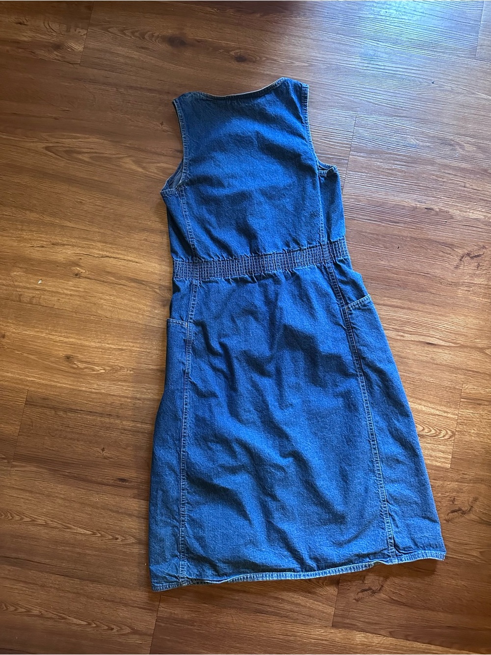 1970s Levi's Denim Tank Dress Button-Front - Picture 9 of 16